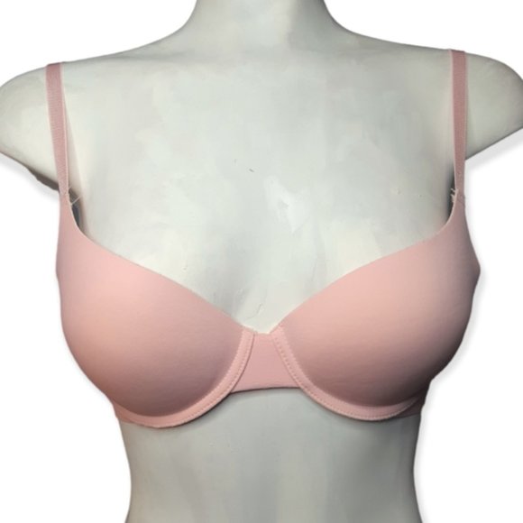 Juicy Couture light pink crystal studded logo adjustable push up bra 34C - Picture 5 of 10